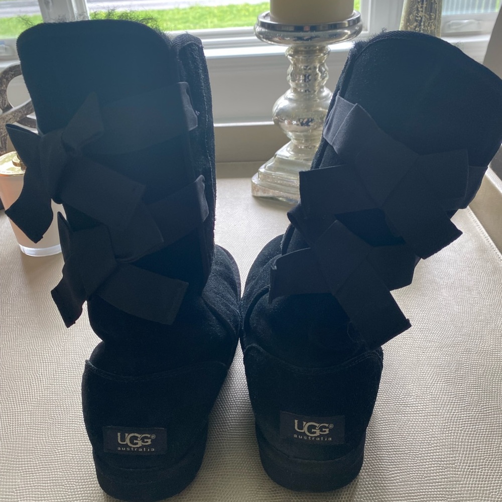 UGG Bailey Bow Fleece-Lined Boots